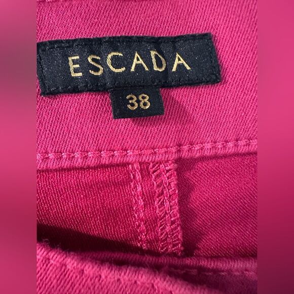 Escada Munich Gold Tag Womens Magenta Hot Pink Jeans Size 38 US 8-10 - Picture 11 of 15